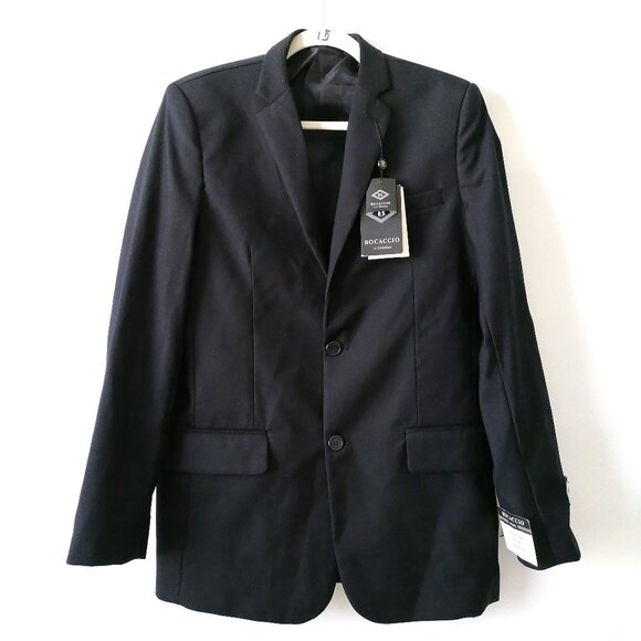 NWT Bocaccia Le Collezioni Mens Youth Navy Blue Modern Fit Blazer Size 20 - Picture 1 of 6